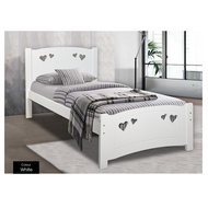 Alice Solid Wood Wooden Single Bed Frame / Solid Wood Single Bed / Katil Bujang Kayu / Katil Single
