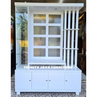 Terbaru Bufet Partisi Tv 2 Muka Kayu Blokteak /Trinityjayafurniture