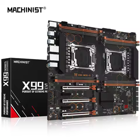 MACHINIST X99 Dual CPU Motherboard LGA2011-3 Support Intel Xeon E5 2629 2649 2666 2673 2678 V3 2696 
