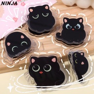 2/4/8Pcs Black Cat PP Clip - Acrylic Photo Clamp - Note Grip Clip - Home Storage Supplies - Kawaii K