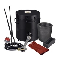 Propane Melting Furnace 6KG/10KG/12KG Metal Foundry Furnace Kit / Graphite Crucible & Tongs Casting 
