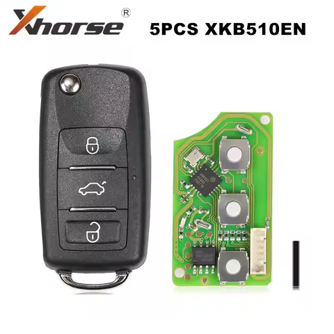 Xhorse XKB512EN Second Generation Universal Remote Key B5 Type with XT27B super chip 5pcs/lot