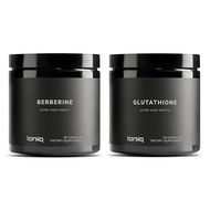 Toniiq Berberine & Glutathione Bundle - Berberine HCl 500mg from The Himalayas - 100:1 Extract - Glu