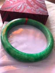 [HCM]??????????VÒNG CẨM THẠCH BẢN HẸ CỒ LÝ Size LỚN 68MM x Cao 12mm x Dầy 10mm TO MÀU XANH LÁ TƯƠI B