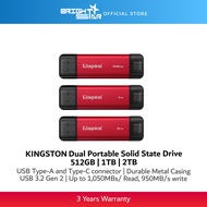 KINGSTON Dual Portable Solid-State Drive - 512GB/1TB/2TB