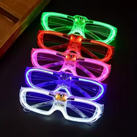 5pcs, LED Glasses Night Lighting Party Supplies, Glow Glasses for Valentine's Day, Birthday Party, N