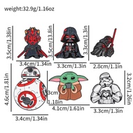 Bandai | 6pc Star War Stormtrooper BB8 R2-D2 Robot Enamel Pins - Movie Collectible Yoda Brooch Badge