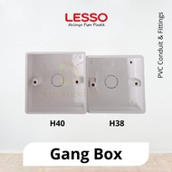 Deeper Gang Box H38 H40 dn20 dn25 White Lesso Conduit Pipe Fitting