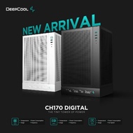 DeepCool CH170 Digital High Airflow Vertical Mini ITX SFF Case With Data Screen / BLACK / WHITE