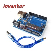 high quality One set UNO R3 Official Box ATMEGA16U2+MEGA328P Chip For Arduino UNO R3 Development board + USB CABLE