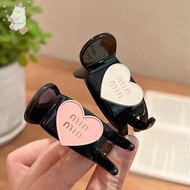 【E.five】 Fashion Niche Design Sense Hairpin Women High Horse Tail Headwear Letter Heart Hairpin E