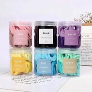 Rubber Band Seamless Hair Tie 50pc/box High Elastic Candy Color Head Rope Colorful Unisex Beauty