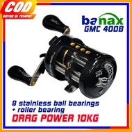 BANAX GMC 400B REEL OH CASTING 8+1BB MAX DRAG 10KG MADE IN KOREA RIGHT HANDLE