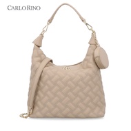 Carlo Rino Nude CR Cushion Weave Bag