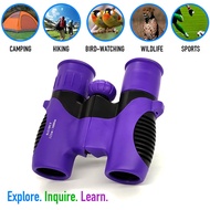 VIEWKON KOREA Purple Binoculars For Kids High Resolution 8x21 Real Optics for Hunting Bird Watching 