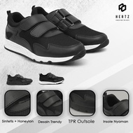 Wioz x Hertz - Children's School Shoes H 4461 Hertz Brand Black Sneakers for Boys and Girls