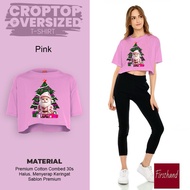 Santa Claus Oversize Crop Top T-Shirt Santa Claus T-Shirt Oversize Crop Top Crop Top Nat Shirt