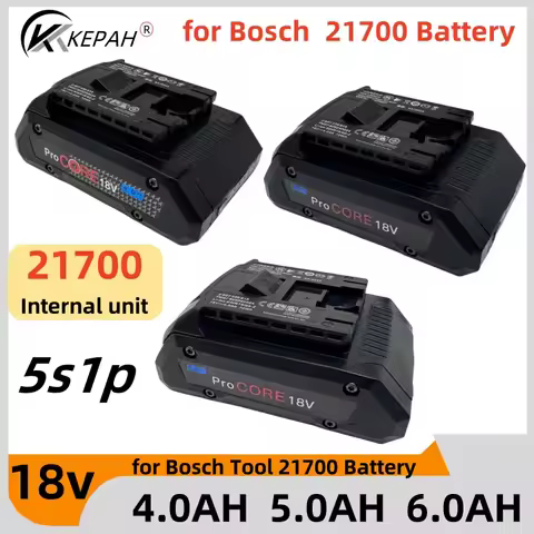 18V 5S1P 6.0AH ProCORE replacement battery, fo👑r Bosch 18V cordless tools BAT609 BAT618 GBA18V 21700