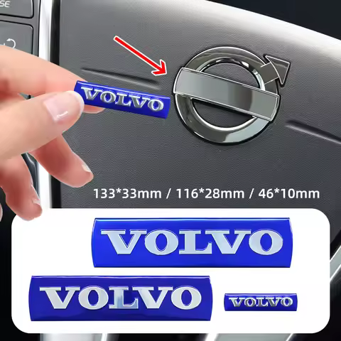 for Volvo XC40 XC90 V40 C30 S40 V90 V60 XC60 S80 S60 S90 V70 XC70 Accessories 3D metal Steering whee