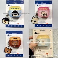 SHI CHEN Động vật hoạt hình dễ thương AirPods 4 trường hợp với Keychain cho Apple Airpod Pro 2