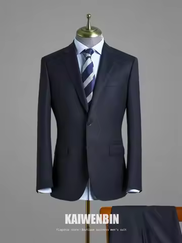 Mes's Suits 100% wool Pure Half-canvas Single Breasted 2-Pieces Jacket Pants Casual Business Custom 