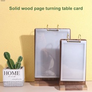 KACEY Ads Display Stand, Multi page Wooden Holder Menu Card Holder, Multipurpose Aon-slip Acrylic Lo