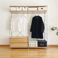 Get Gifts🎯Japanese-Style Open Coat Rack Floor-Standing Household Bedroom Closet Hallway Simple Wardrobe Storage Hanger X