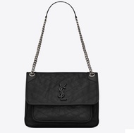 [PRE-ORDER] YSL NIKI MEDIUM CHAIN BAG IN CRINKLED VINTAGE LEATHER