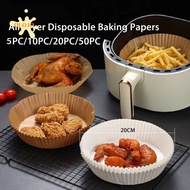 【COD】50pcs 20cm Air Fryer Disposable Baking Paper Pad Food Grade Oil Proof Non-stick Paper Tray