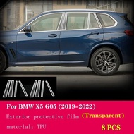 yolandd สำหรับ Bmw G05 X5 2019-2022 ภายนอกรถหน้าต่างเสา Anti-scratch Tpu ป้องกันฟิล์ม Anti-scratch ซ