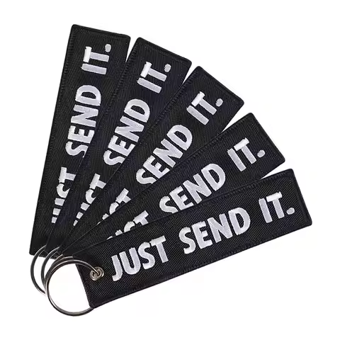 5PCS JUST SEND IT Keychains Luggage Tag Label Car Key Ring Accessories Gift For Men's Car Fashion Ke