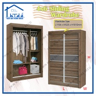 (KL & Selangor)Twin Win 4 Feet Sliding Wardrobe/Almari Baju {Assembled Product/Siap Pasang} - In 2 C