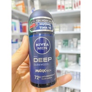 Xịt Ngăn Mùi NIVEA MEN Deep Than Đen Hương Gỗ Đen 150 ml