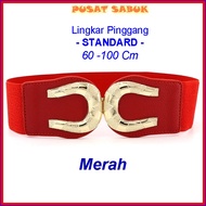 Gesper Sabuk Ikat Pinggang Wanita Belt dress Korea Obi Karet Elastis Cewek besar gaun Fashion Murah