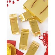 [Pack of 50 bags - size 4.7x13.5x2.5cm]Pineapple cake bag shaped like 9999 gold bar