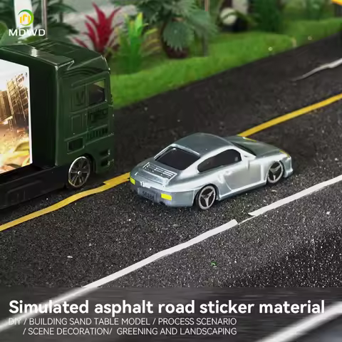 5cm 10cm Grey Model Railway Road Tape With Back Adhesive Landscape Country Diaroma Layout