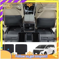 【W】For Toyota Alphard/Vellfire 40 Series 2023+ Car Rear Seat Anti-Kick Leather Interior Accessories Parts Component Seat Antikick Pad