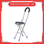 solat chair High Quality Elderly Stainless Steel Folding Chair Stool Crutch Chair kerusi solat
