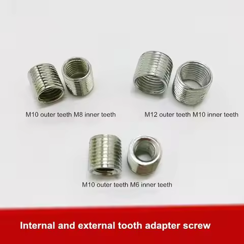 10pcs M10x1mm teeth M6 to M10 M8 to M10 M10 to M12/M14 Inner Outer Threaded Hollow Tube Coupler Conv