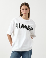 AIMER Brush Logo Oversized T-Shirt เสื้อยืด