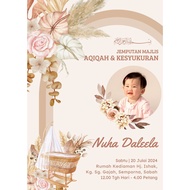 Video Kad Jemputan Majlis Aqiqah  & Birthday | Video Invitation Digital Card | IG & FB post | Music 