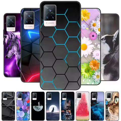 For Vivo V21 5G Case V 21 Silicon Back Cover Phone Case for Vivo V2050 VivoV21 5G Cases Soft bumper 