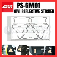 PS GIVI01 GIVI REFLECTIVER STICKER KIT ORIGINAL GIVI PS 01 SAFETY 1 PIECE GREY