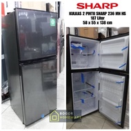 (KHUSUS BOGOR) KULKAS SHARP 2 PINTU SJ 236 MN-HS 187 LITER