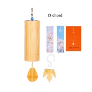 Bamboo Windchime Japanese Furin Wind Chime 8 Notes Rods Chord Crafted Bell for Outdoor Garden Patio