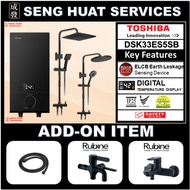 TOSHIBA DSK33ES5SB INSTANT WATER HEATER WITH CLASSICLA MATT BLACK RAIN SHOWER