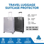 Transparent Waterproof PVC Luggage Cover - Durable Protector for Travel Suitcases