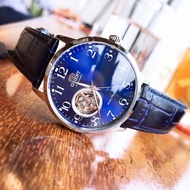 [TimeYourTime] Orient RA-AG0011L10B Automatic Semi-Skeleton Blue Leather Analog Men's Watch RA-AG0011L