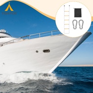 Hawinde 5.9 Feet Boat Ladder Climbing Rope with 5 Steps with Lock Carabiner Multipurpose for Kayak A