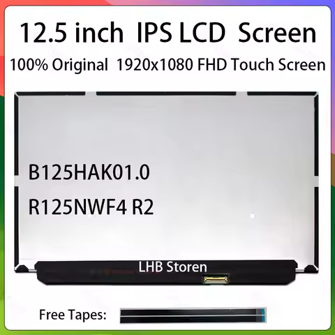 12.5" Laptop LCD Touch Screen B125HAK01.0 R125NWF4 R2 For Lenovo ThinkPad X270 X280 A275 A285 Displa